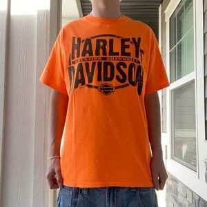 Harley-davidson Men's Orange T-shirt